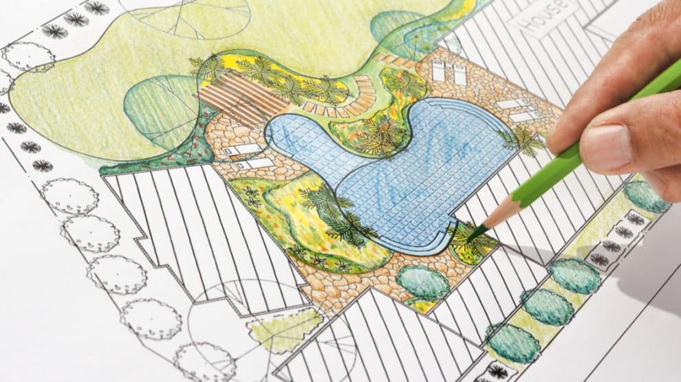 Schéma aménagement d'un jardin