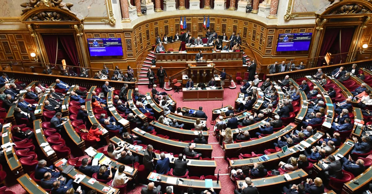 Hémicycle du Sénat à Paris, France