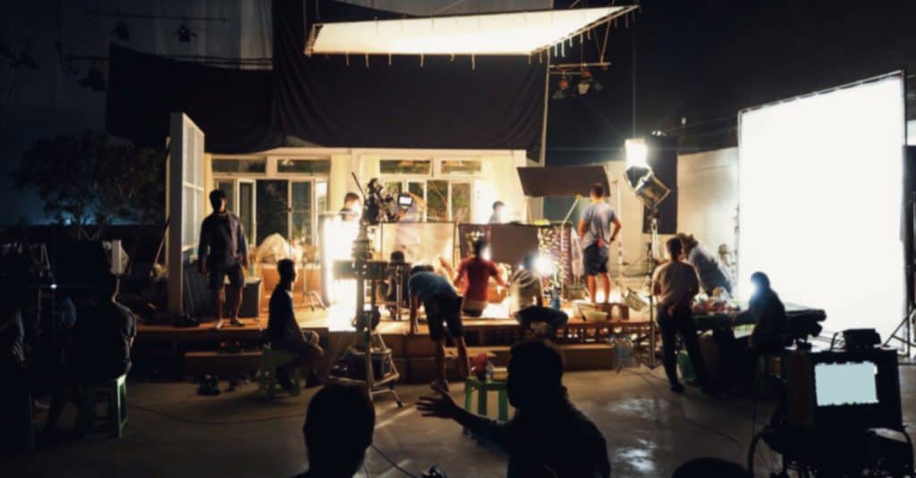 Plateau de tournage de cinéma