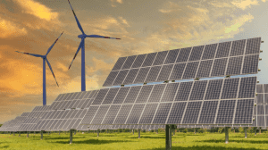 Panneaux solaires et éoliennes