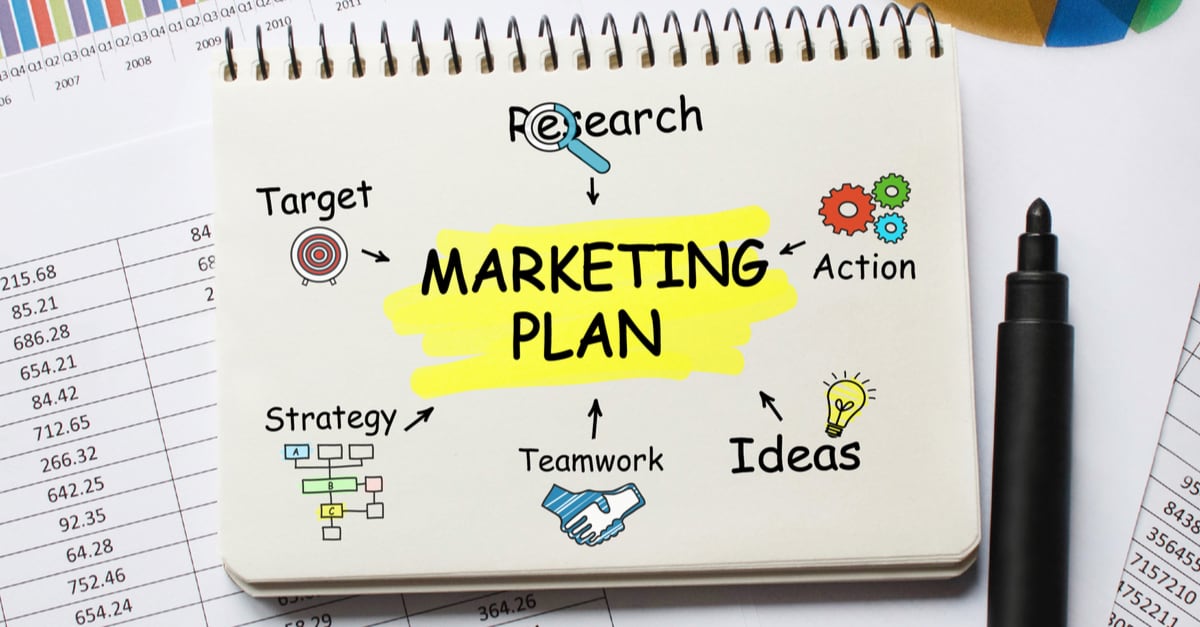 Illustration de plan marketing