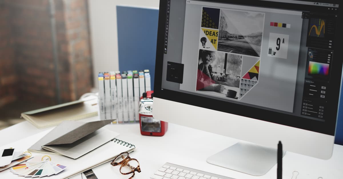 Travail de conception design sur ordinateur