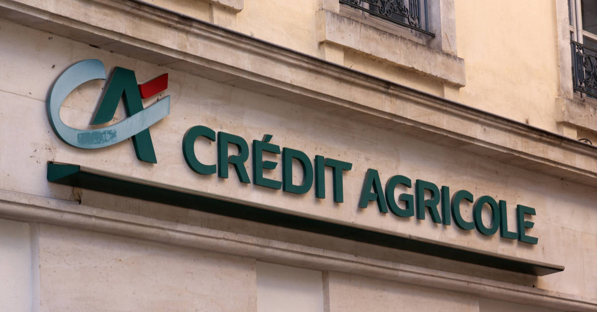 Logo du Crédit agricole d'une agence bancaire