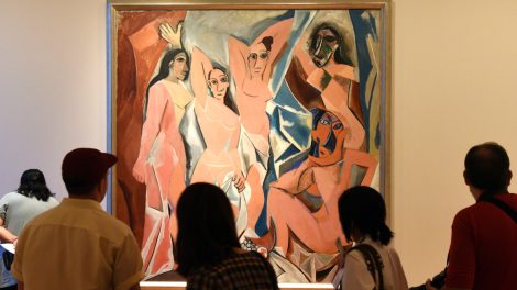 Tableau "Les Demoiselles D'Avignon" de Picasso exposé au Moma de New york