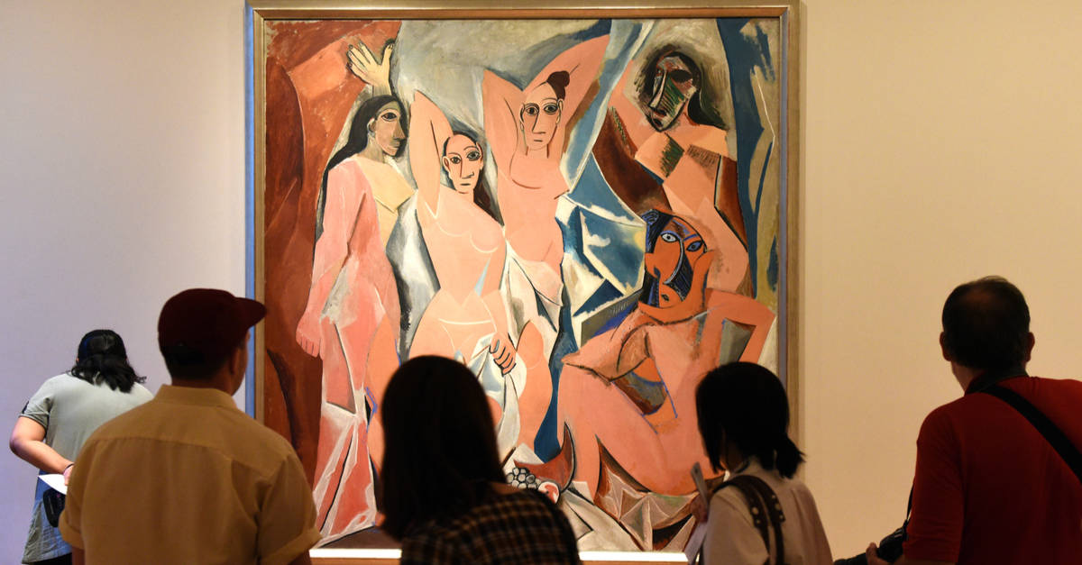 Tableau "Les Demoiselles D'Avignon" de Picasso exposé au Moma de New york